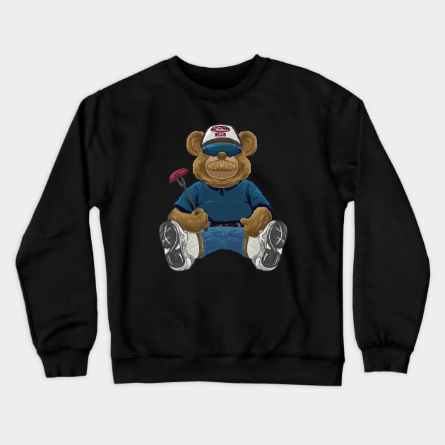 dad teddy bear Crewneck Sweatshirt by Everything is fun